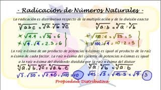 Propiedad Distributiva y Recíproca  Radicación de Números Naturales [upl. by Wampler303]