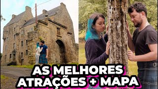 OUTLANDER NA ESCÓCIA roteiro e mapa com círculos de Pedra Lallybroch e castelos incríveis [upl. by Edia]