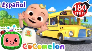 Las ruedas del autobús con CoComelon 🚌  Caricaturas para bebés  CoComelon en Español [upl. by Clem863]