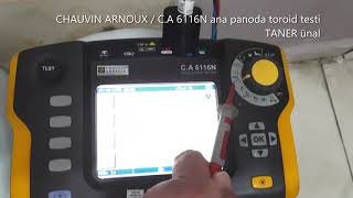 CHAUVIN ARNOUX  CA 6116N elektrik ana panoda toroid testi [upl. by Ronyar494]