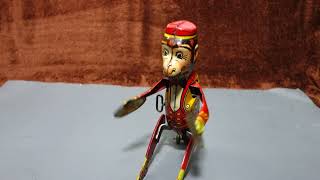 30s Marx Hoppo Monkey Cymbals Vintage Tin Toy [upl. by Elimac]