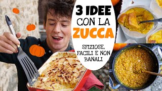 3 IDEE CON LA ZUCCA ricette non banali ma facili  Soufflè Farrotto Parmigiana  Davide Zambelli [upl. by Naeerb]