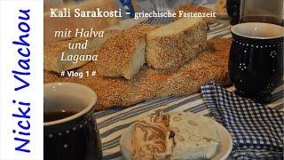 Vlog1 Fastenin Griechenland LAGANA  veganes Fastenbrot [upl. by Keppel]