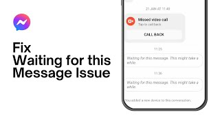 Fix Waiting For This Message This May Take A While In Facebook Messenger 2024 [upl. by Lerak]