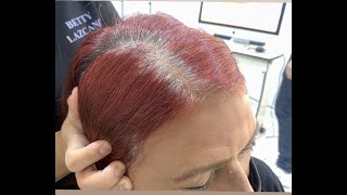 APRENDE A RETOCAR CANAS EN CABELLO ROJO ESTAMOS EN VIVO [upl. by Eradis]