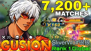 20 Kills Gusion Insane 7200 Matches  Top 1 Global Gusion by SliverWolf银狼  Mobile Legends [upl. by Elleivad]