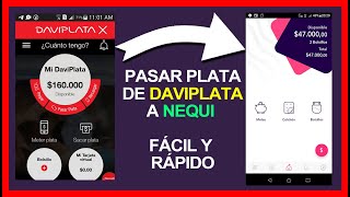 💰Pasar plata de DAVIPLATA a NEQUI fácil y rápido 1 día hábil Verificar el costo de transferencia📲 [upl. by Doble]