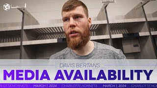 Hornets vs 76ers Davis Bertans Postgame Media Availability  312024 [upl. by Aihsinyt725]