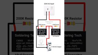 220V AC to 110V converter circuit diy shorts viral [upl. by Wight]