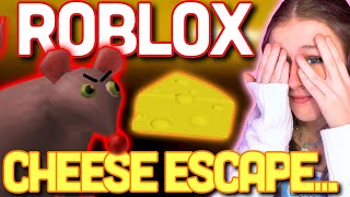 I PLAYED CHEESE ESCAPE AND I WAS ACTUALLY SCARED amp ALMOST CRIED 😭 FACE CAM ROBLOX Funny Moments [upl. by Stanfield231]