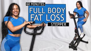 60 MINUTE STAIR STEPPER CARDIO WORKOUT BURN CALORIES FAST [upl. by Ahsenak]