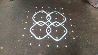 7 x5 dots beautiful sikku kolam  straight dots sikku kolam  kambi kolam  SathyaSelva Arts [upl. by Lyontine]