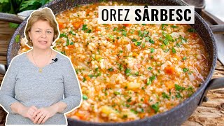 Cum facem 👉 OREZ SÂRBESC cu suc de roșii 🥕🧅🍅 Cea mai simplă rețetă de pilaf pe post cu legume [upl. by Iam]