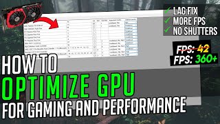 How To Optimize GPUGraphics Card For Gaming And Performance  Boost FPS amp Fix Shutters 2023✅ [upl. by Seaton]