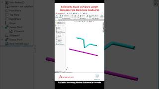 Solidworks Equal Curvature Length  Calculate Pipe Blank Size Solidworks solidworkspipeblank [upl. by Patsy]