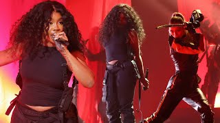 GRAMMYs SZA Dodges Swords in Kill Bill Performance [upl. by Hcurab]