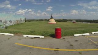 Teepee amp Buffalo at Cherokee Trading Post Calumet Oklahoma Interstate 40 Freeway GP110069 [upl. by Salena]