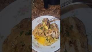 Grilled chicken thighs w Fiocchetti taste test food cooking tasty delicious [upl. by Yerffe24]