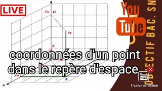 coordonnées dun point dans lespace  MATH PHYSIQUE [upl. by Annavaj576]