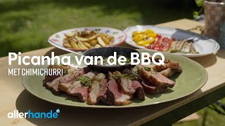 Picanha van de BBQ met chimichurri  Hugo op hete kolen  Allerhande [upl. by Aiak]