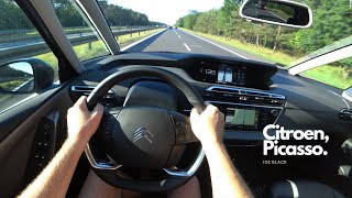 Citroen C4 Picasso 16 BlueHDI 120 HP 4K  POV Test Drive 068 Joe Black [upl. by Nehtan]