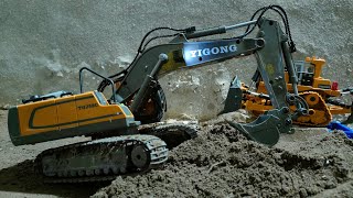 RC excavator and grader [upl. by Alleon]