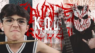 SLAUGHTER TO PREVAIL  KID OF DARKNESS w Jack Simmons  12 YEARS OLD DRUM COVER [upl. by Ainahtan287]