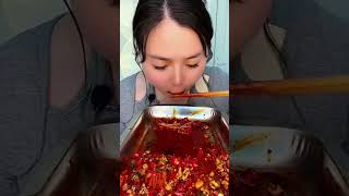 This Eat Enoki Mushrooms Spicist Chilli Spicy Yummy Yummy asmr mukbang shortvideo 5 [upl. by Camilla454]