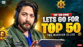 AJ 8000 POINTS TARGET COMPLETE IA  CONQUEROR CHALLENGE  TMG MARKHOR  PUBG Live Stream [upl. by Kyd367]