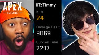 Apex Legends Noob Reacts to iiTzTimmy 9000 Damage Game Pro Player [upl. by Gristede]