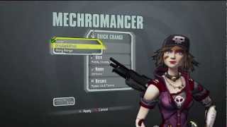 Borderlands 2  Gaige the Mechromancer All Default Costumes [upl. by Moreland541]