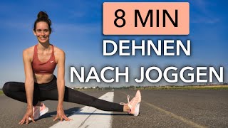 8 MIN DEHNEN NACH DEM JOGGEN ZUM MITMACHEN [upl. by Adnilev43]