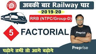 05RRB NTPC 201920MathFactorial By Raunak Sir [upl. by Filip]