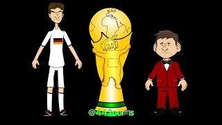 🇧🇷WORLD CUP FINAL HIGHLIGHTS 2014🇧🇷🇩🇪Germany v Argentina🇦🇷 Mario Gotze Goal Cartoon [upl. by Anomis]