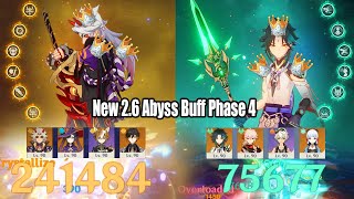 New 26 Abyss Buff Phase 4  Xiao C6 Triple Crown Ft Itto C6 Triple Crown Speed Run [upl. by Lerret]