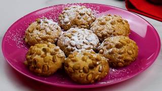 Italian Pignoli Cookies Recipe BISCOTTI AI PINOLI MangiaMagnacom [upl. by Yrac]