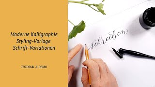 Moderne Kalligraphie Styling Vorlage SchriftVariationen [upl. by Ieso]