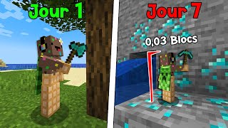 Je dois finir Minecraft mais je Rétrécit chaque Secondes [upl. by Tessi]