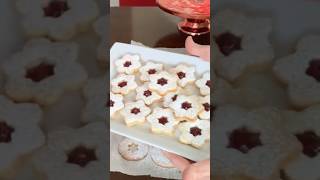 Linzer cookies ❤️recipe available on my channel cookies linzer [upl. by Elenaj]