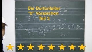 Harmonielehre Gitarre  Durtonleiter Teil 3 die quotbquot Vorzeichen [upl. by Alin]