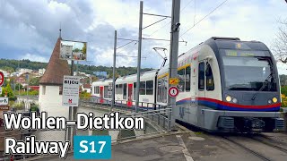 ⁴ᴷ⁶⁰ Exploring Zürichs SBahn Line S17  The Wohlen–Dietikon Railway [upl. by Llekcm505]