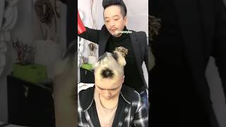 Flower hairstyle 🏵🏵viralvideo barbershop youtubeshorts comedy funny [upl. by Ytok]