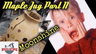 Creating A Unique Polka Dot Moonshine Jug Through Woodturning [upl. by Thebazile]