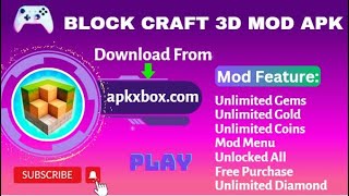 Block Craft 3D Mod Apk 2202 Unlimited Gems [upl. by Baudelaire757]