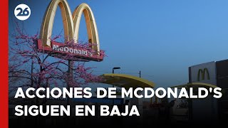 EEUU  Acciones de McDonalds siguen en baja tras la intoxicación mortal [upl. by Noizneb]