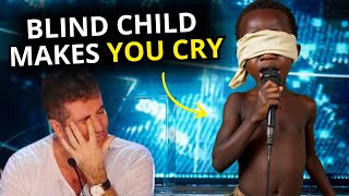 ¡Amazing Blind Child Sings on AGT set and Everyone Ends Up Crying 😱 [upl. by Atinihs]