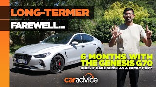 2020 Genesis G70 33T Sport LongTerm Review Farewell  CarAdvice [upl. by Namso]