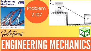 Engineering Mechanics solution Problem 2107 Timoshenko Equilibrium Equations Friction [upl. by Aihsrop154]