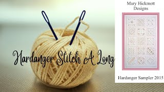 NeedleBugg Hardanger Stitch A Long Part 1 [upl. by Rhynd286]