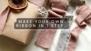 How to Make Your Own Ribbon in One Step  DIY Ribbon from Fabric [upl. by Lynnworth]